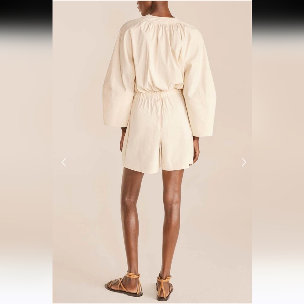 || REBECCA TAYLOR || Skorts cream knotted front cotton sz 6 - Picture 2 of 11